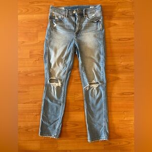 Gap Vintage Slim High Rise Jean 27R - distressed